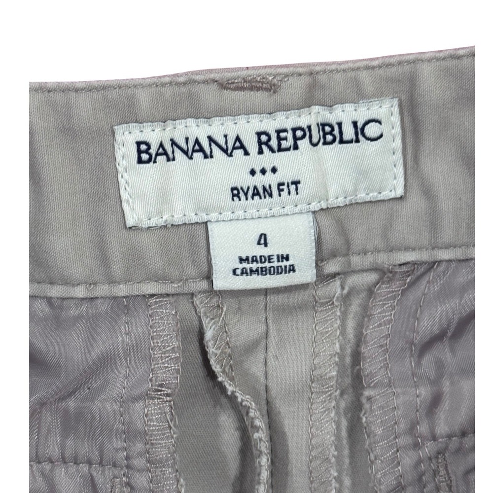 Banana Republic Ryan Fit Khaki Pants Womens Size 4 Straight Leg Career Casual